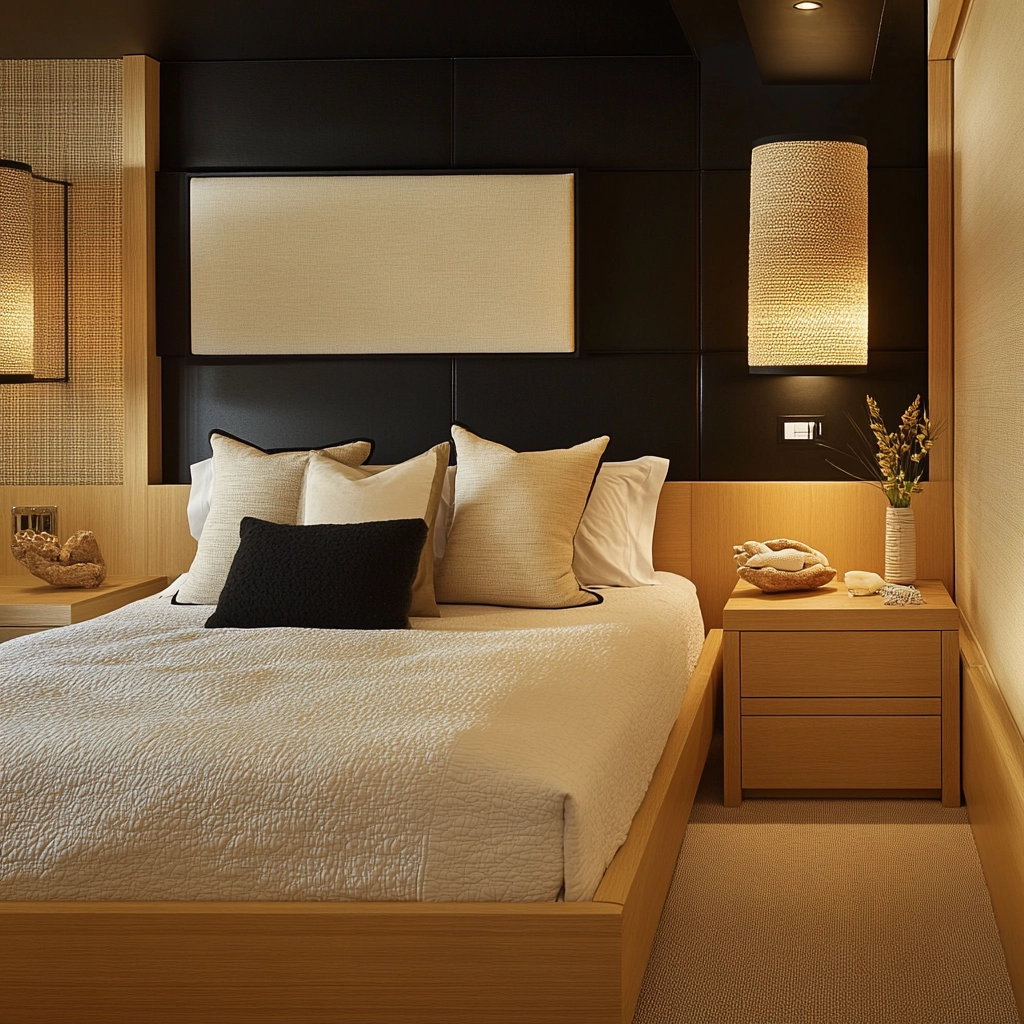 beige and black bedroom ideas 41