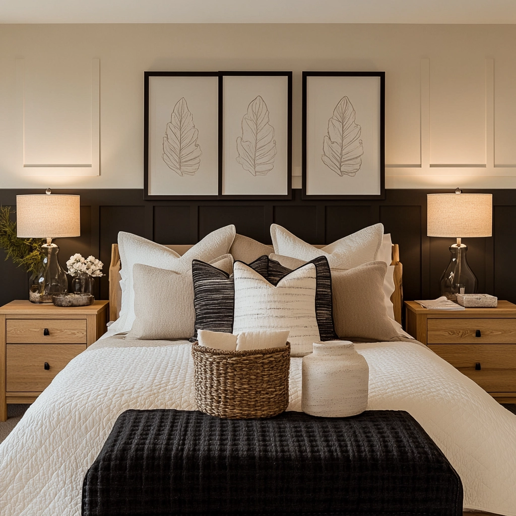 beige and black bedroom ideas 44