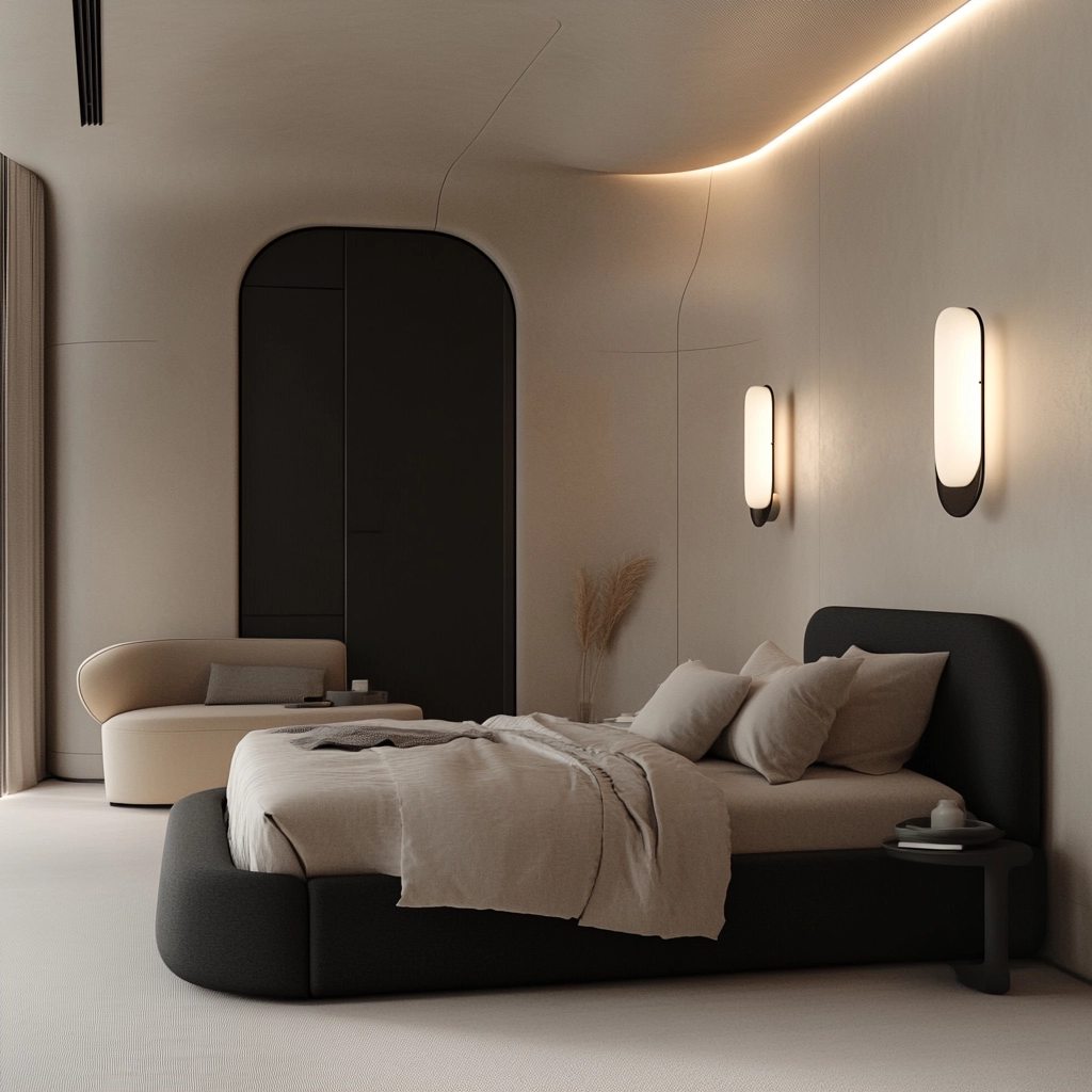 beige and black bedroom ideas 49