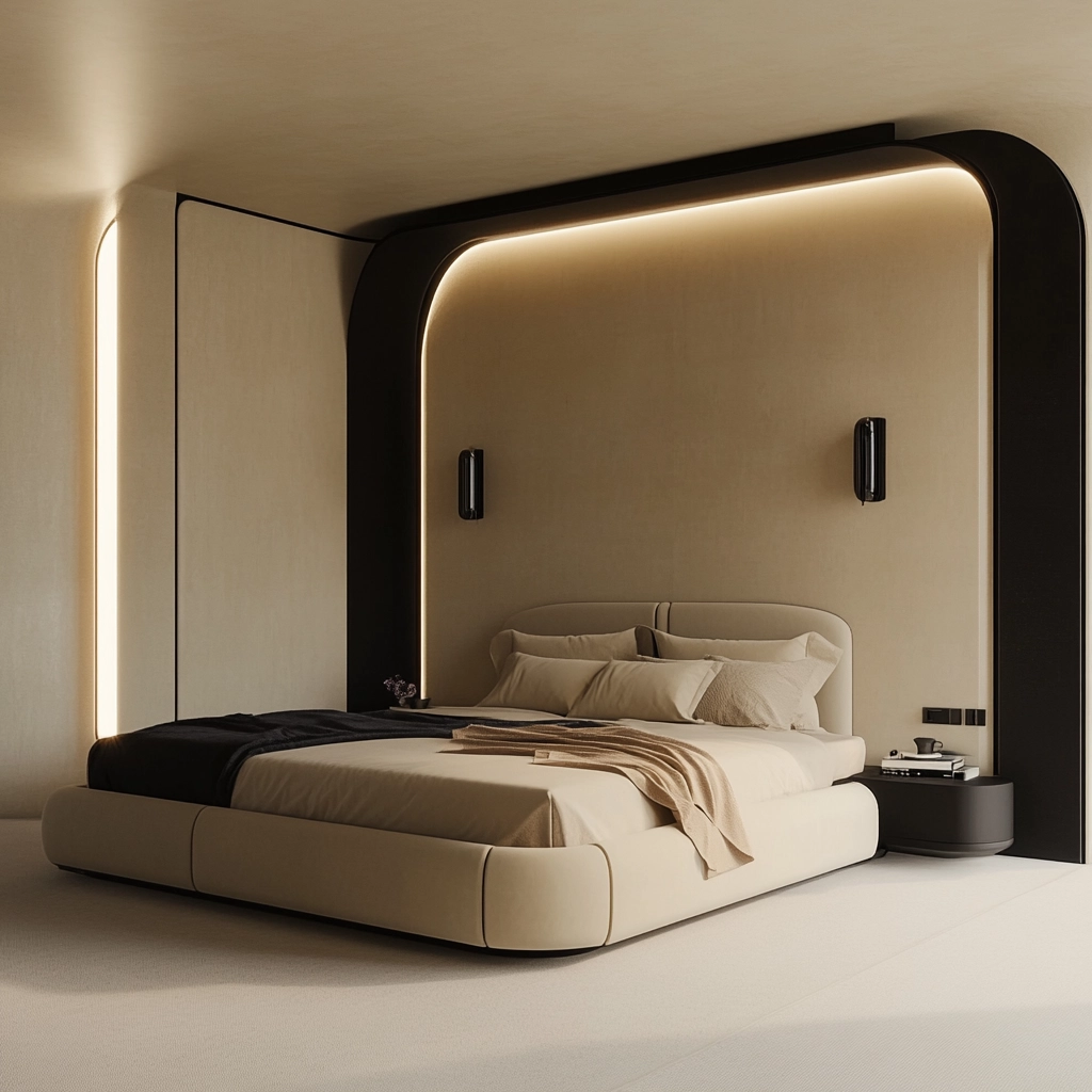beige and black bedroom ideas 50