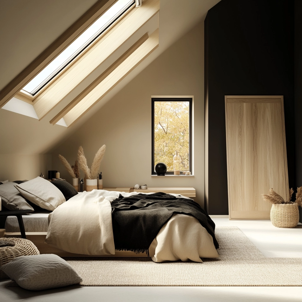 beige and black bedroom ideas 57