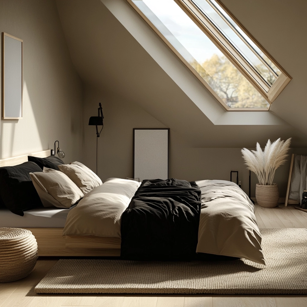 beige and black bedroom ideas 58