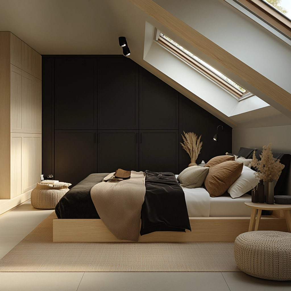 beige and black bedroom ideas 59
