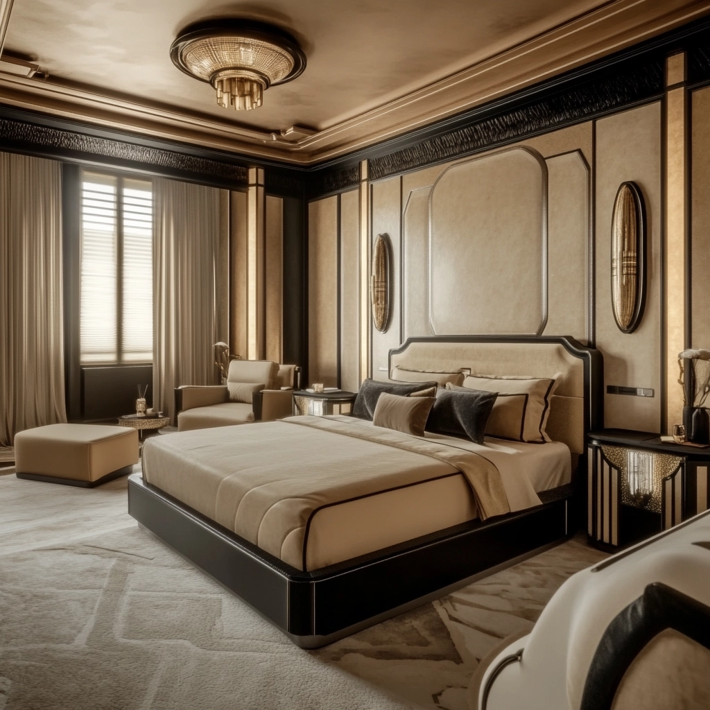 beige and black bedroom ideas 66