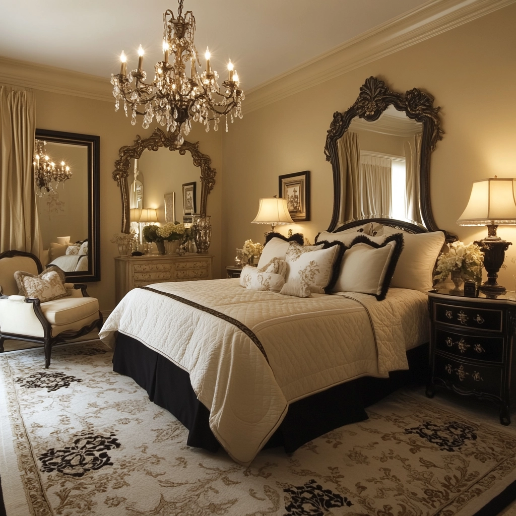 beige and black bedroom ideas 75