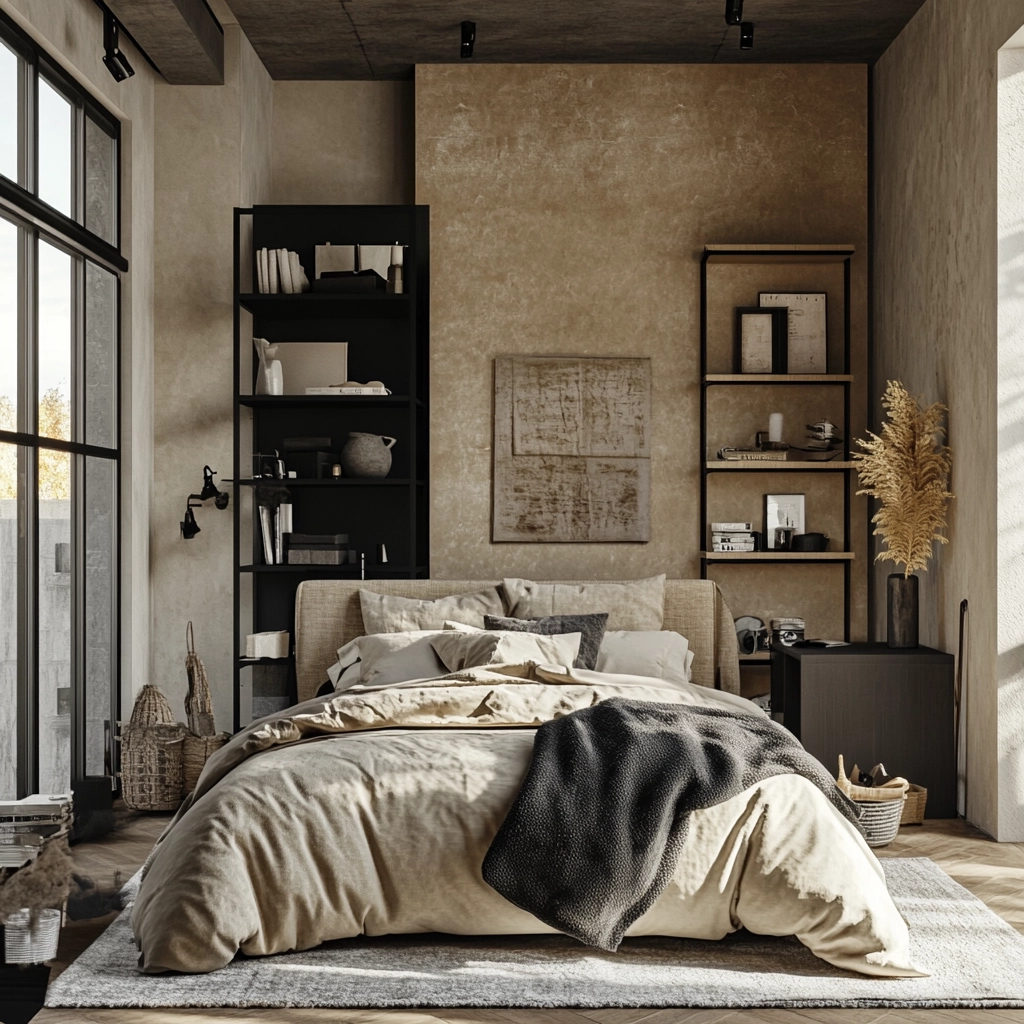 beige and black bedroom ideas 77