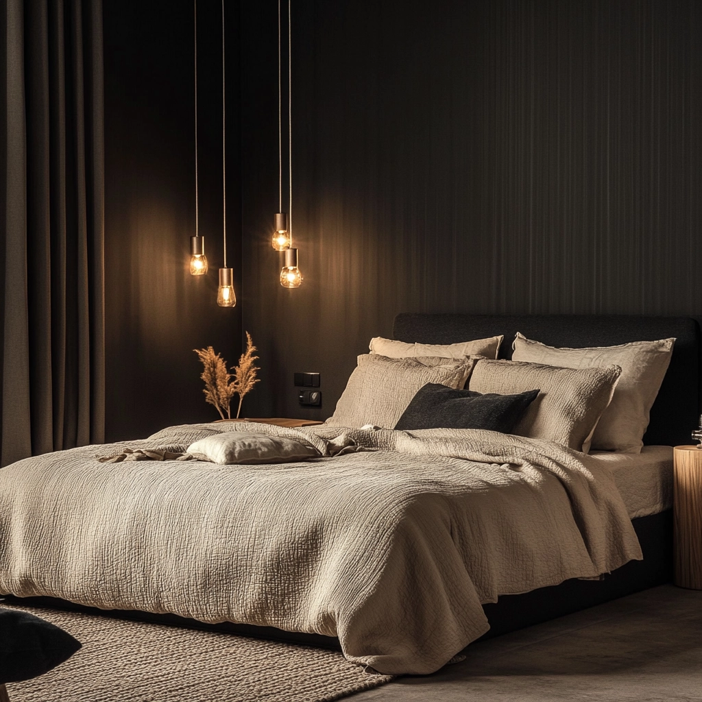 beige and black bedroom ideas 8