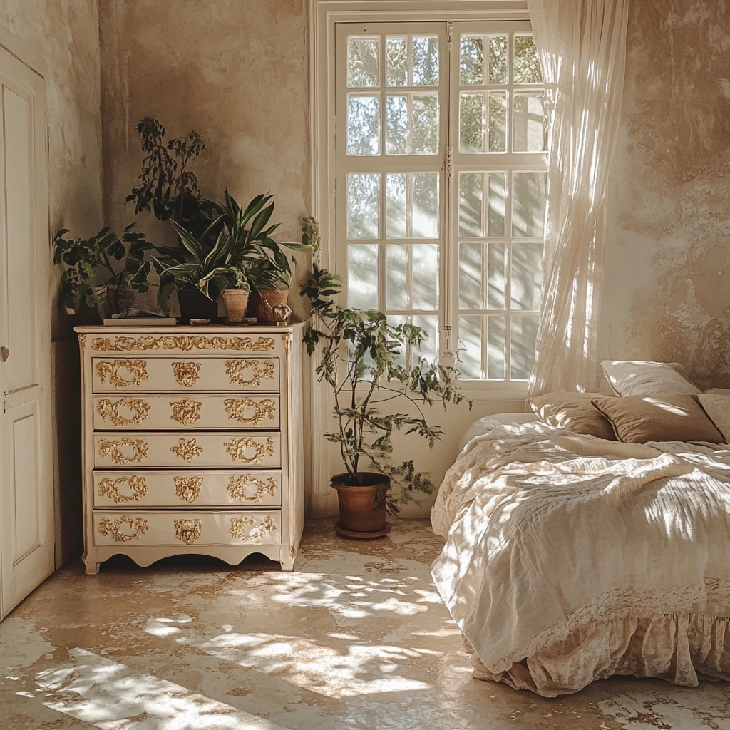 beige and gold bedroom 13