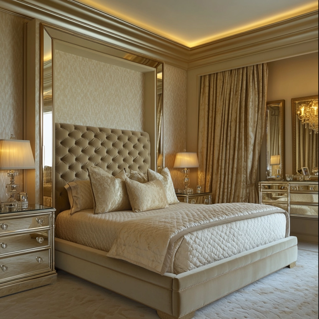 beige and gold bedroom 17
