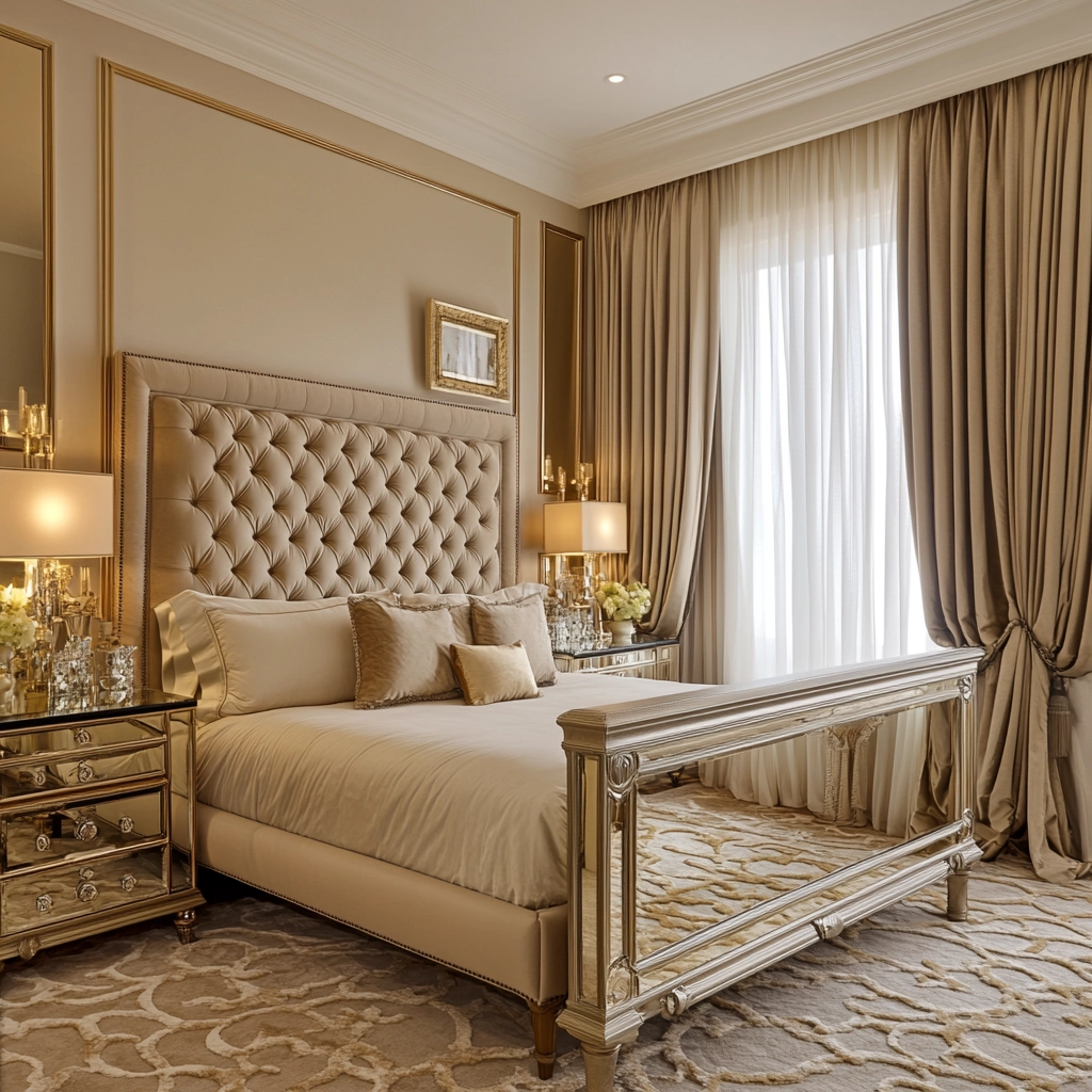 beige and gold bedroom 20