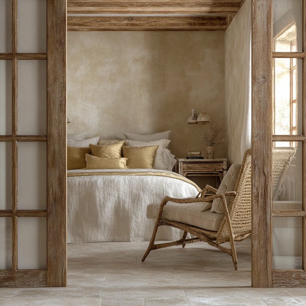 beige and gold bedroom 23