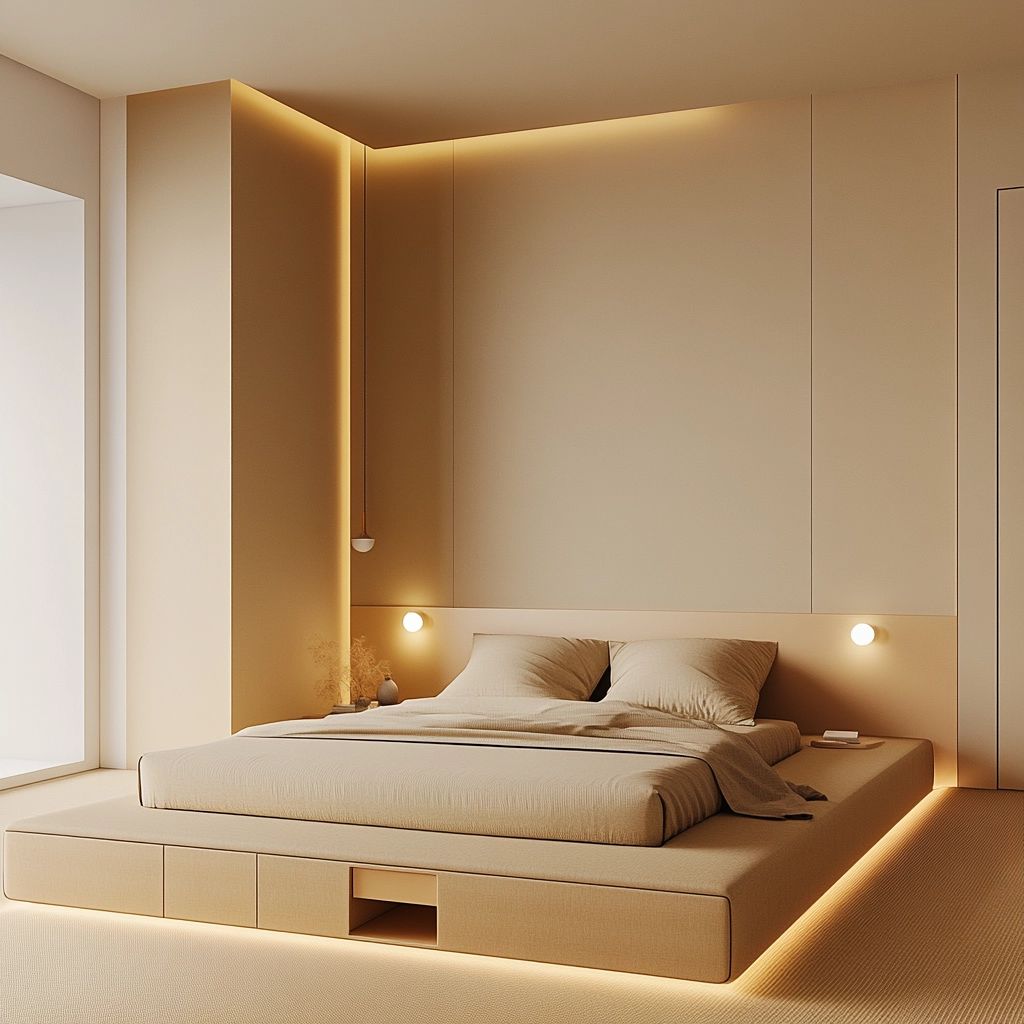 beige and gold bedroom 28