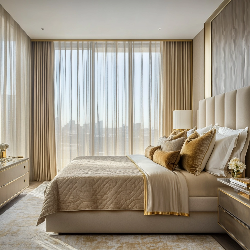 beige and gold bedroom 3