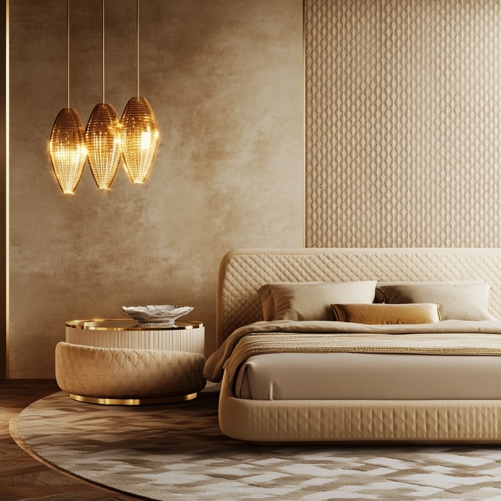 beige and gold bedroom 33