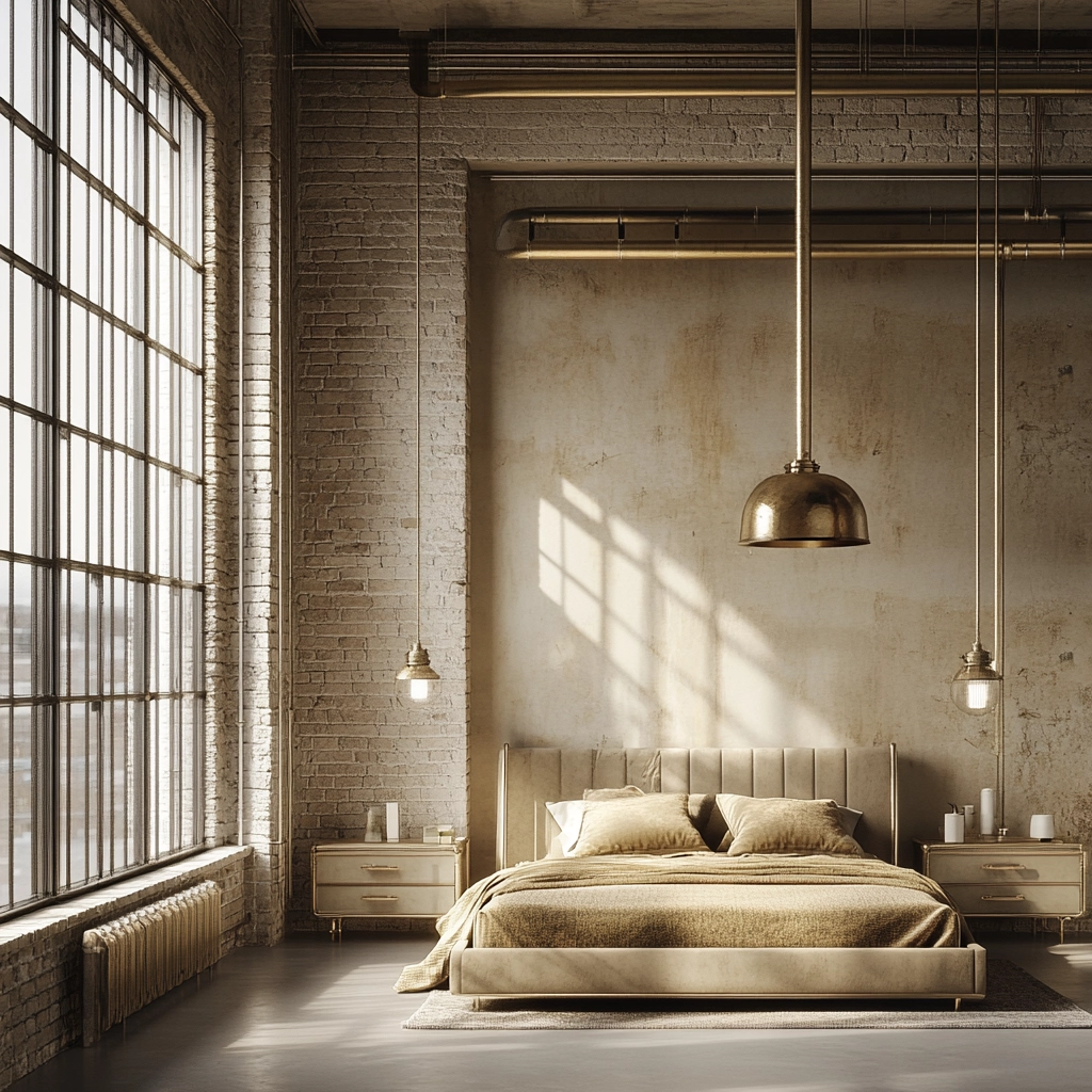 beige and gold bedroom 42