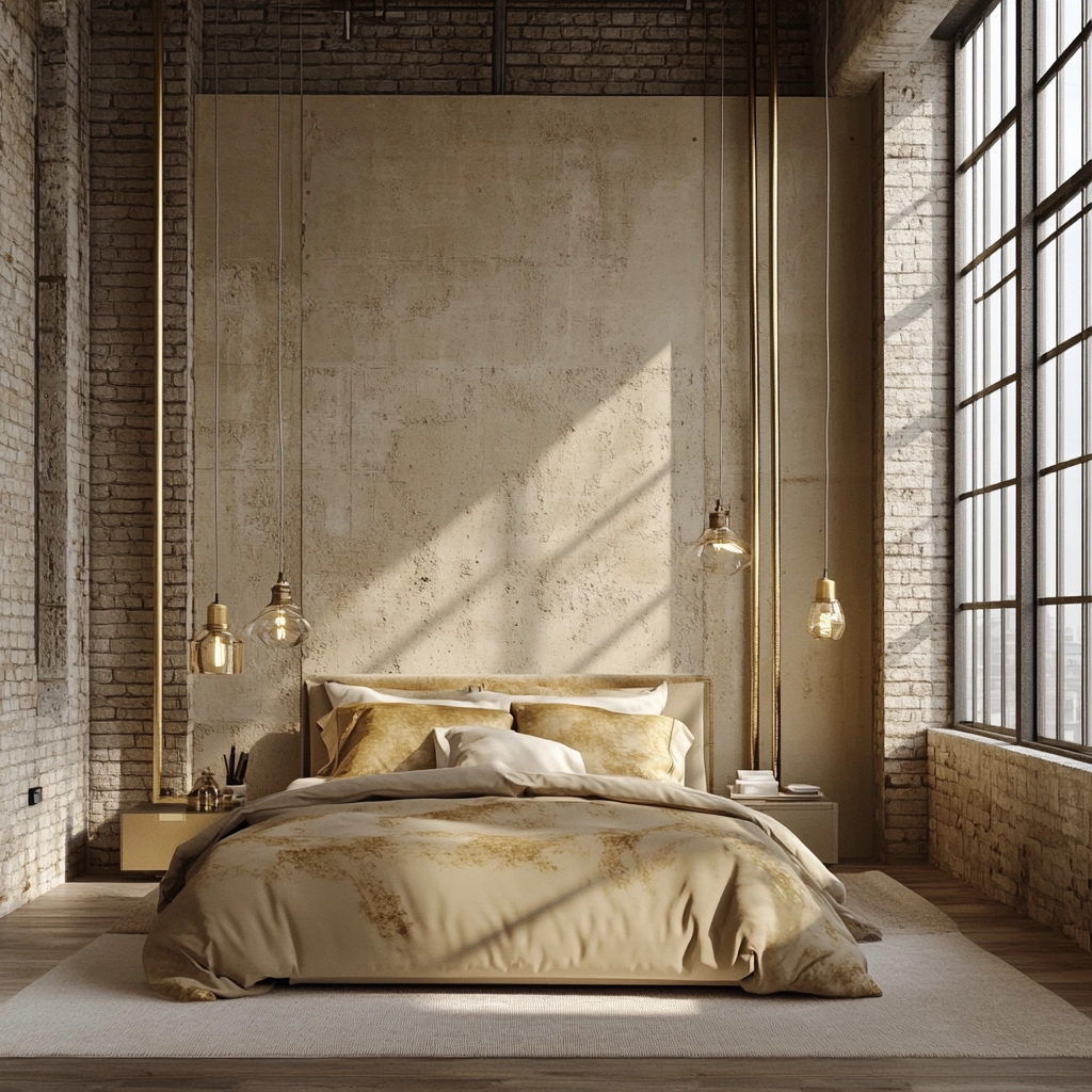 beige and gold bedroom 44
