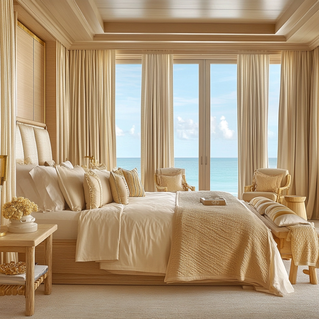 beige and gold bedroom 49