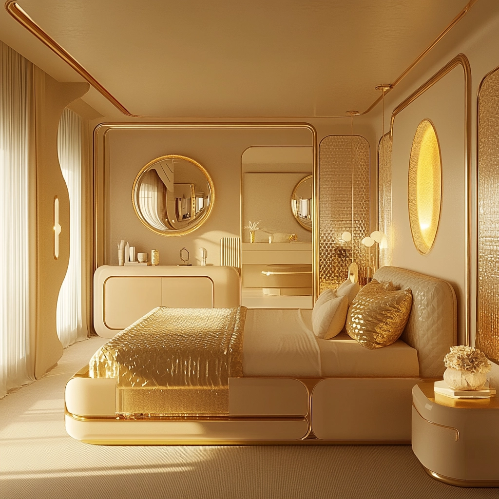 beige and gold bedroom 54
