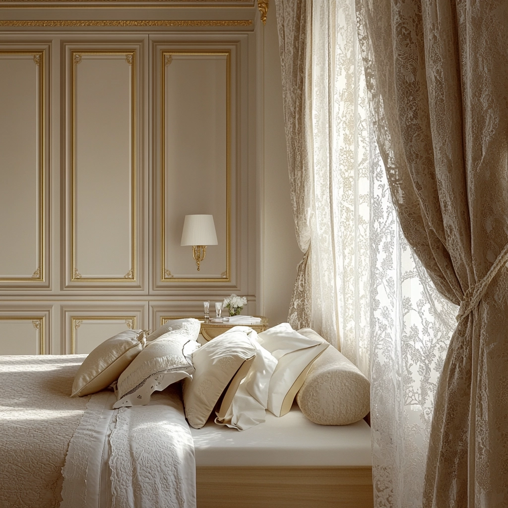 beige and gold bedroom 57