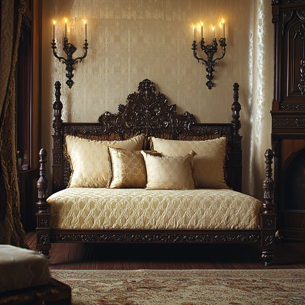 beige and gold bedroom 64
