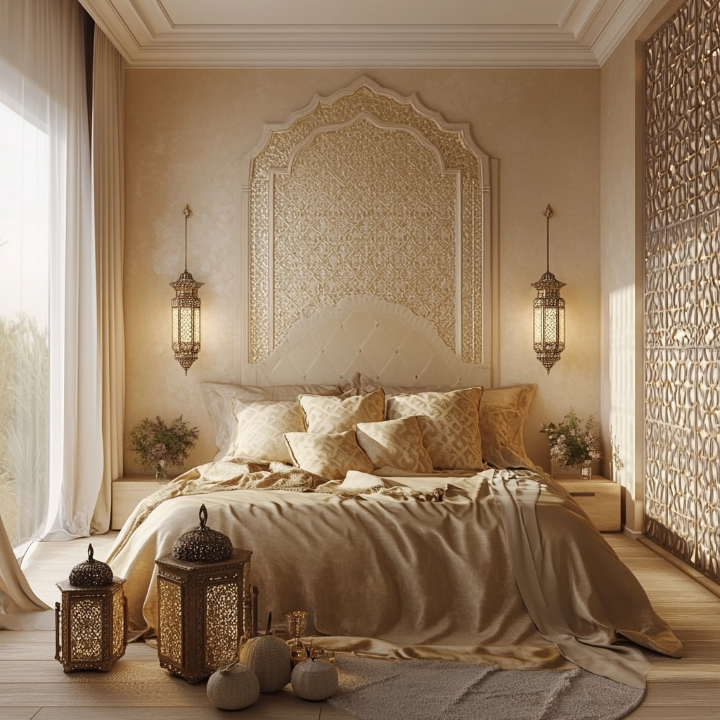 beige and gold bedroom 65