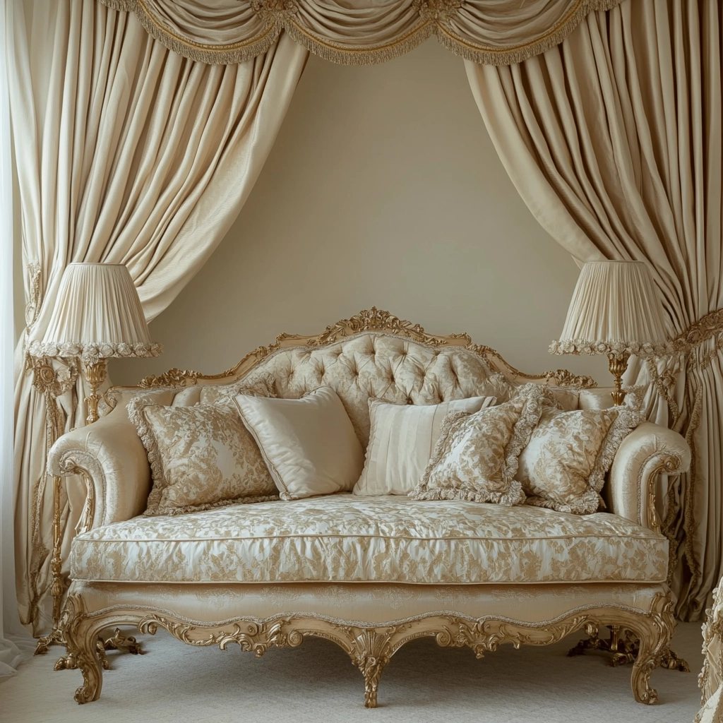 beige and gold bedroom 74
