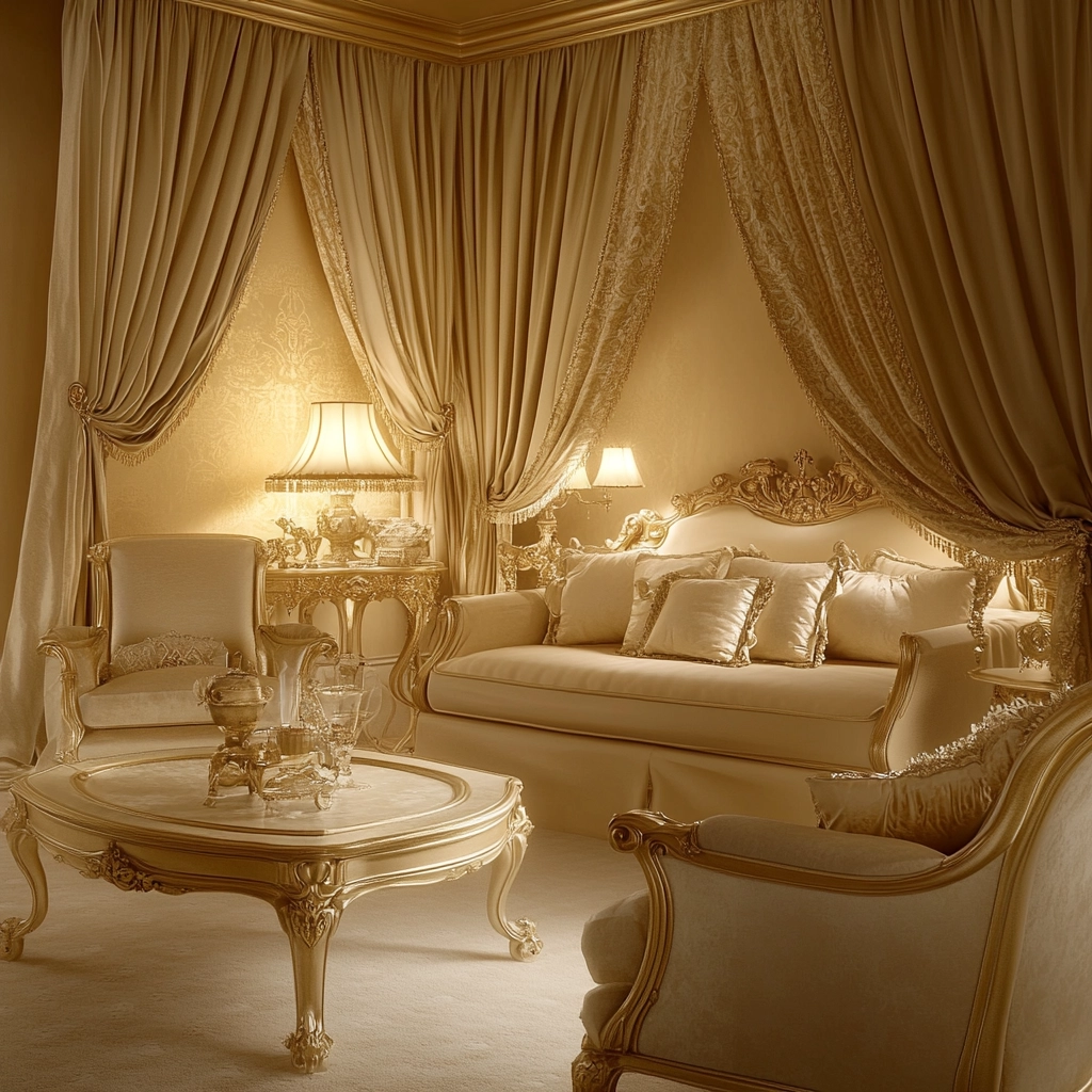 beige and gold bedroom 75