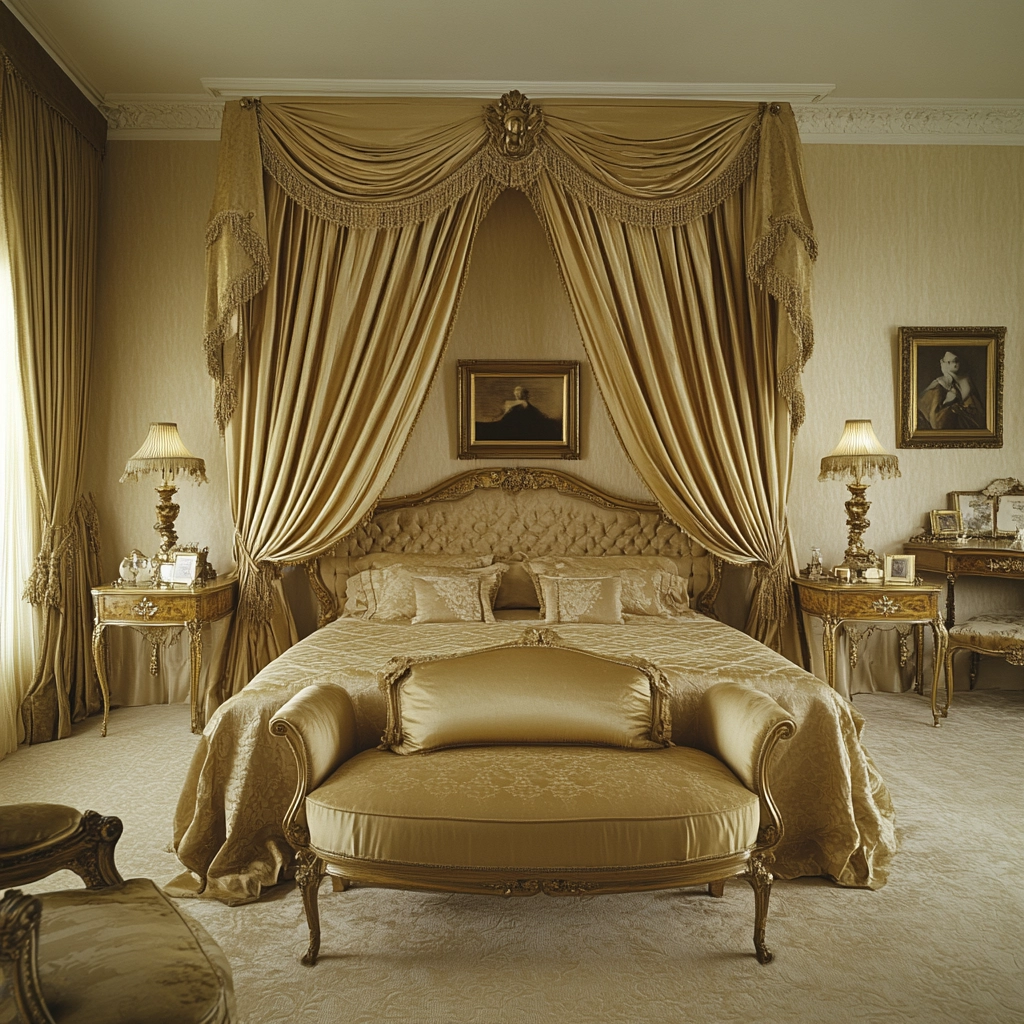 beige and gold bedroom 76