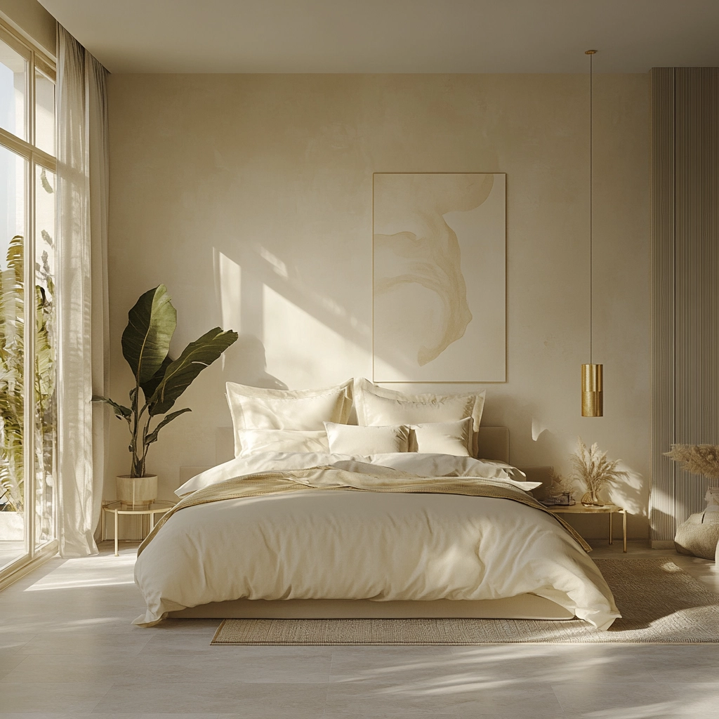 beige and gold bedroom 77