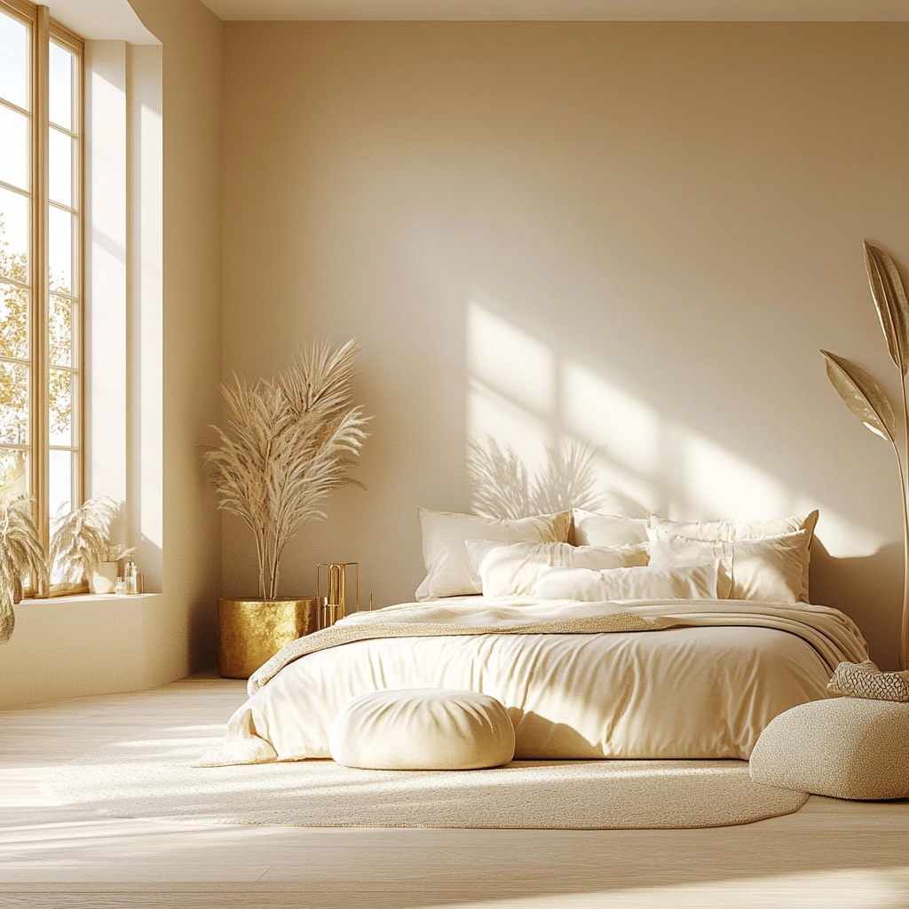 beige and gold bedroom 78