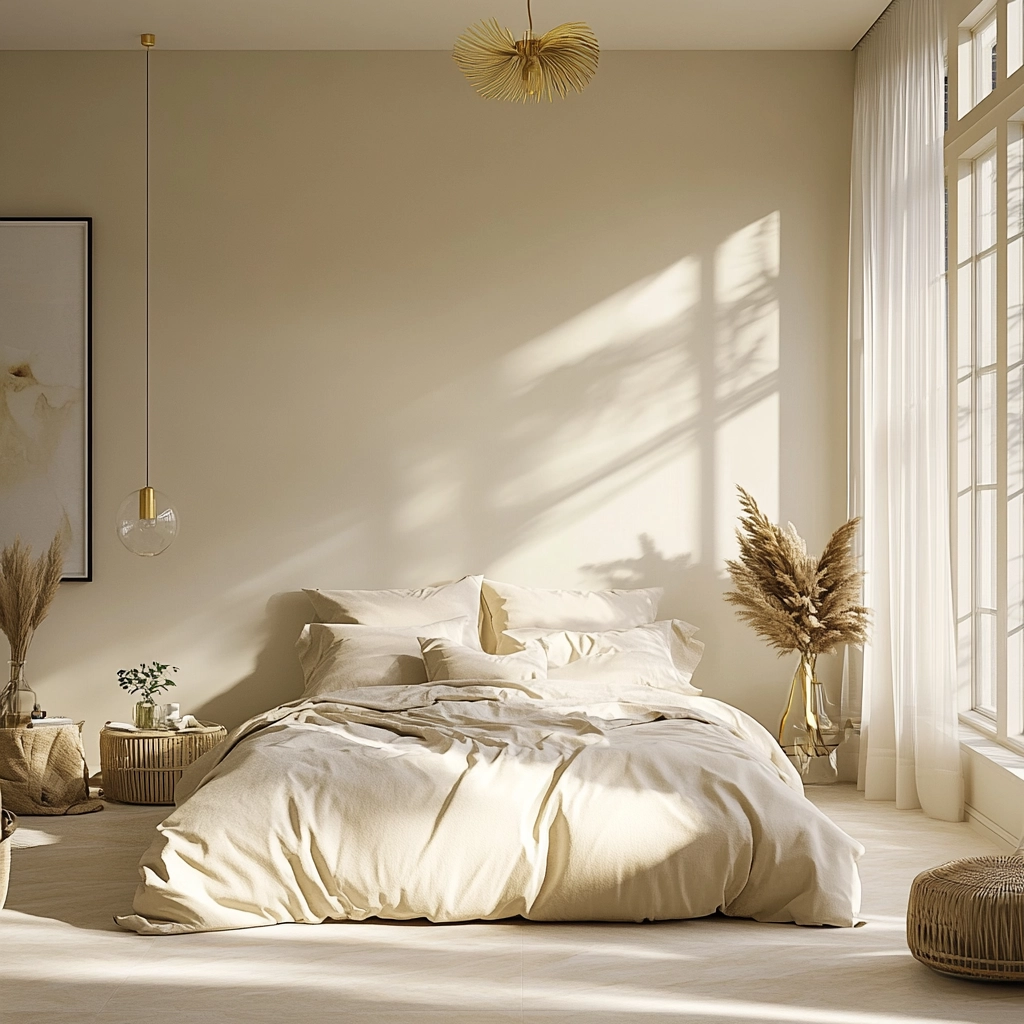 beige and gold bedroom 80