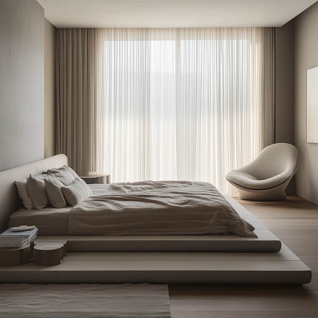 beige and grey bedroom 1