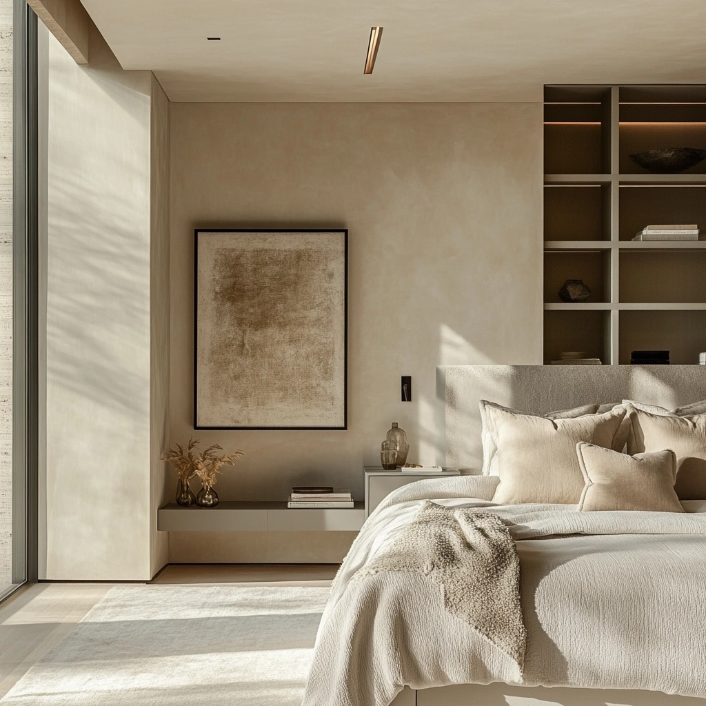 beige and grey bedroom 12