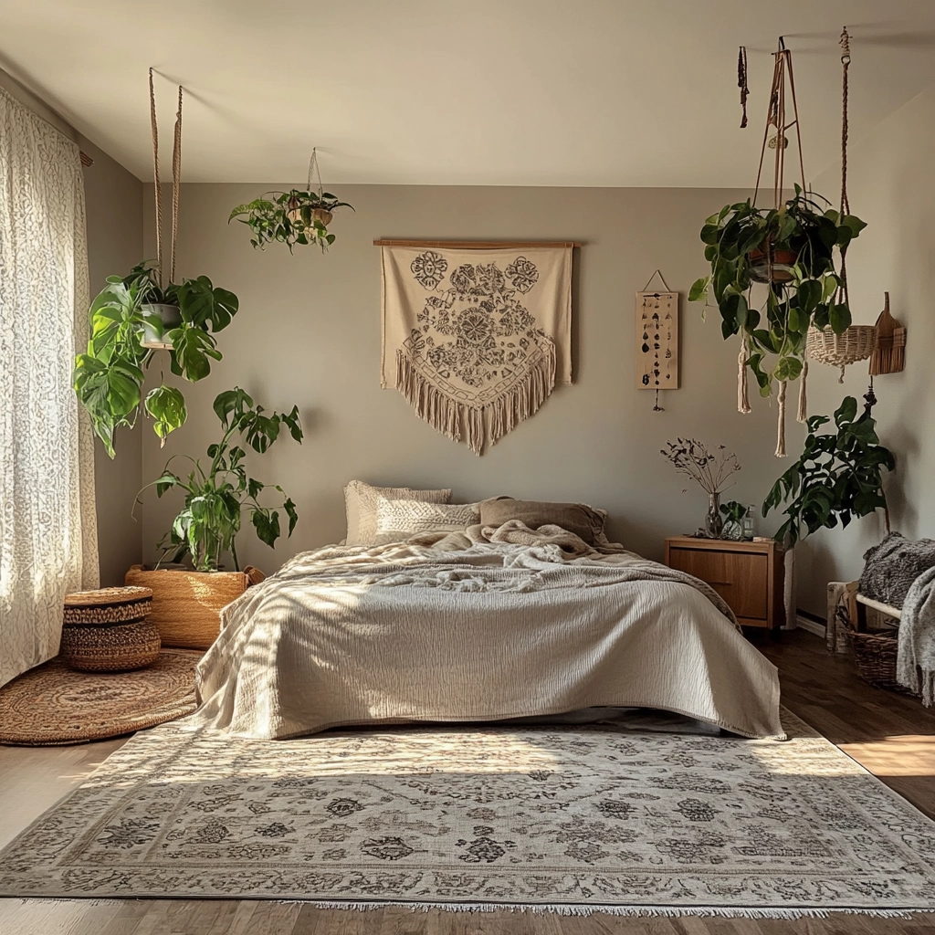 beige and grey bedroom 19