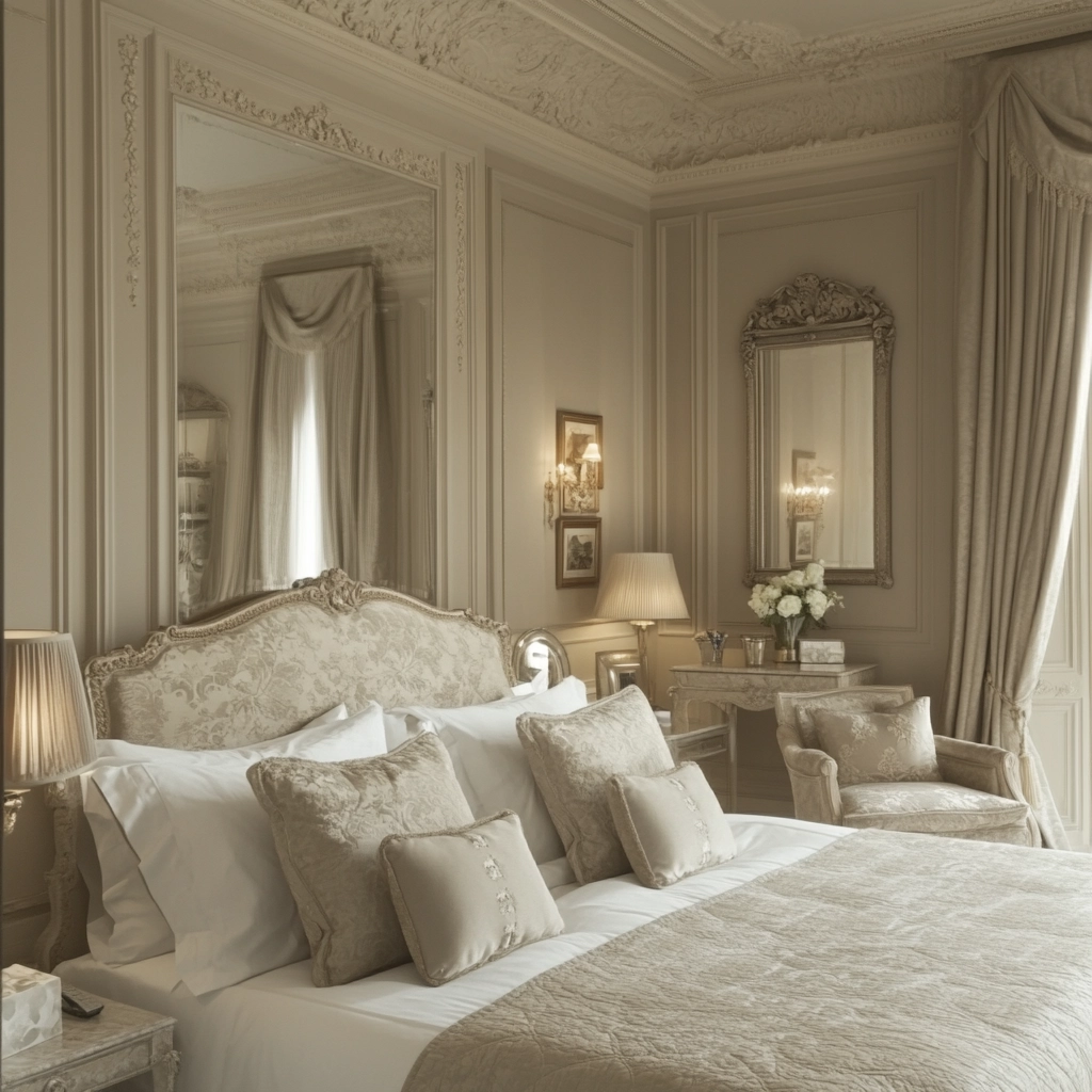 beige and grey bedroom 38