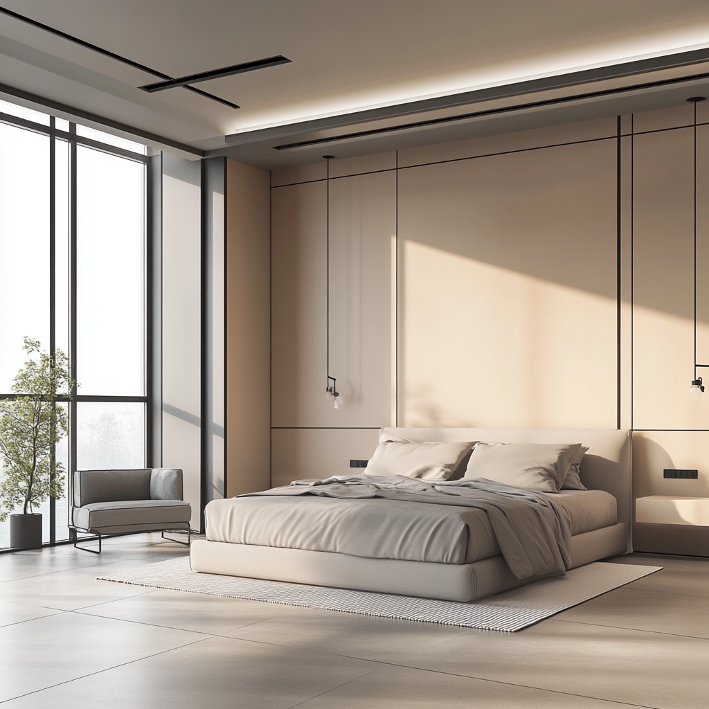 beige and grey bedroom 49