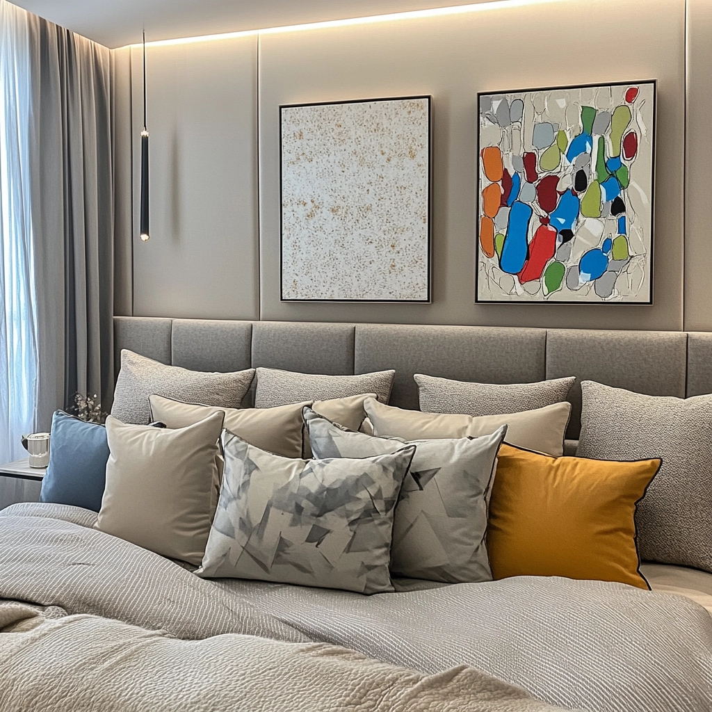 beige and grey bedroom 55