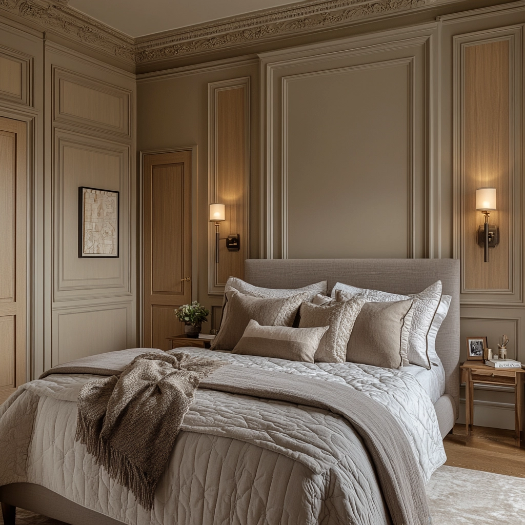 beige and grey bedroom 61