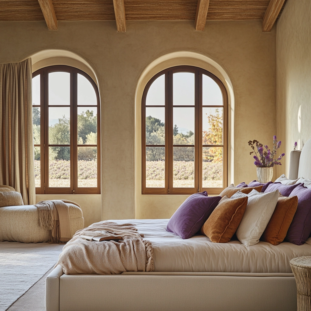 beige and lavender bedroom 64