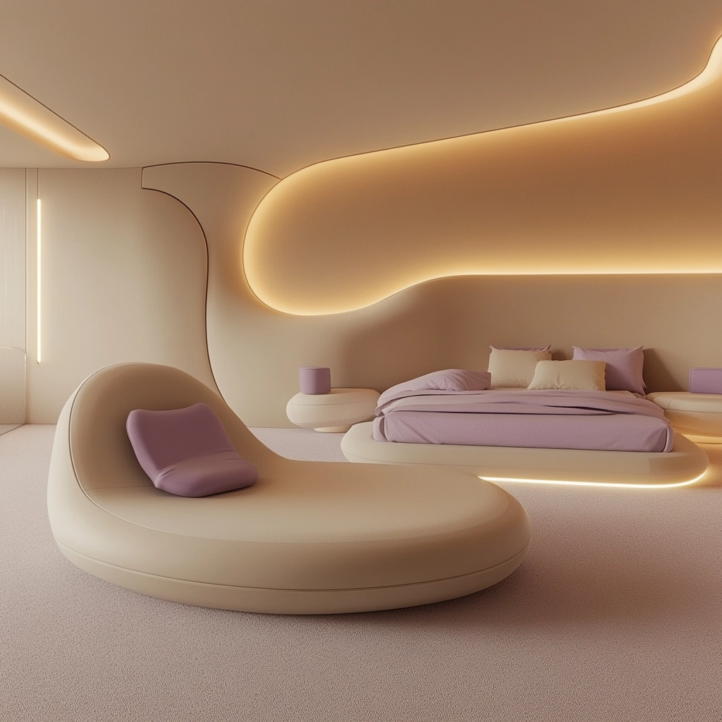 beige and lavender bedroom 77