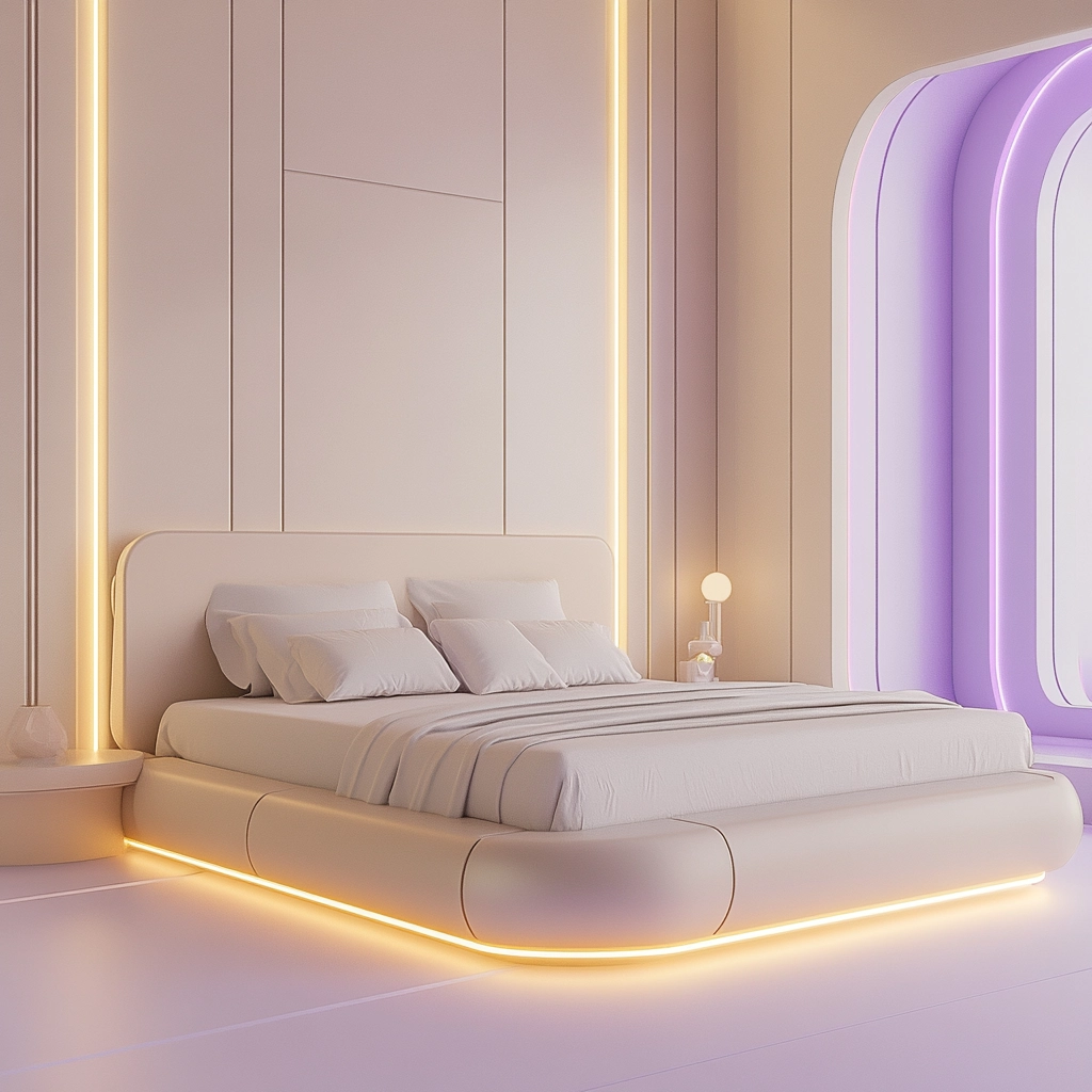 beige and lavender bedroom 79