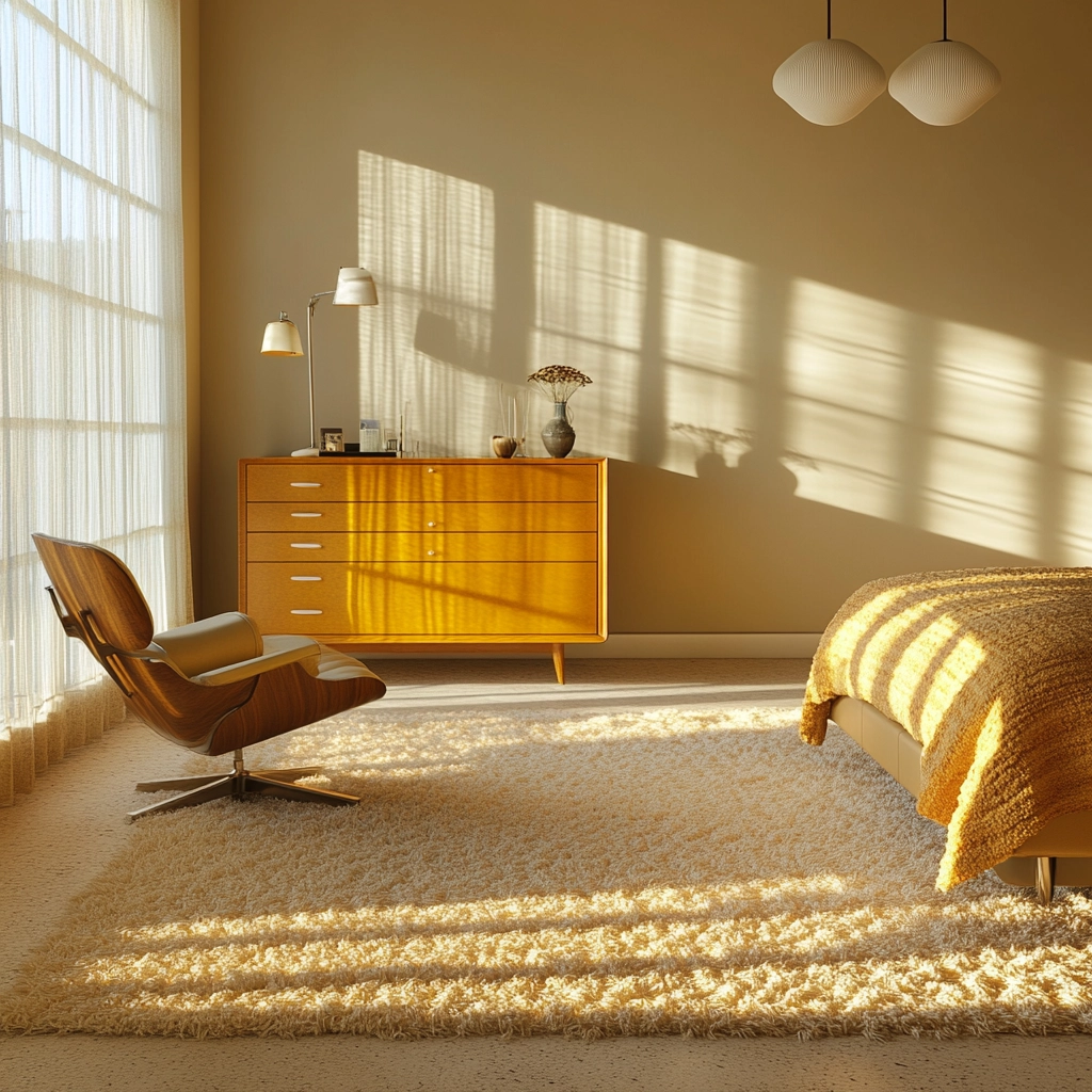 beige and mustard bedroom 19