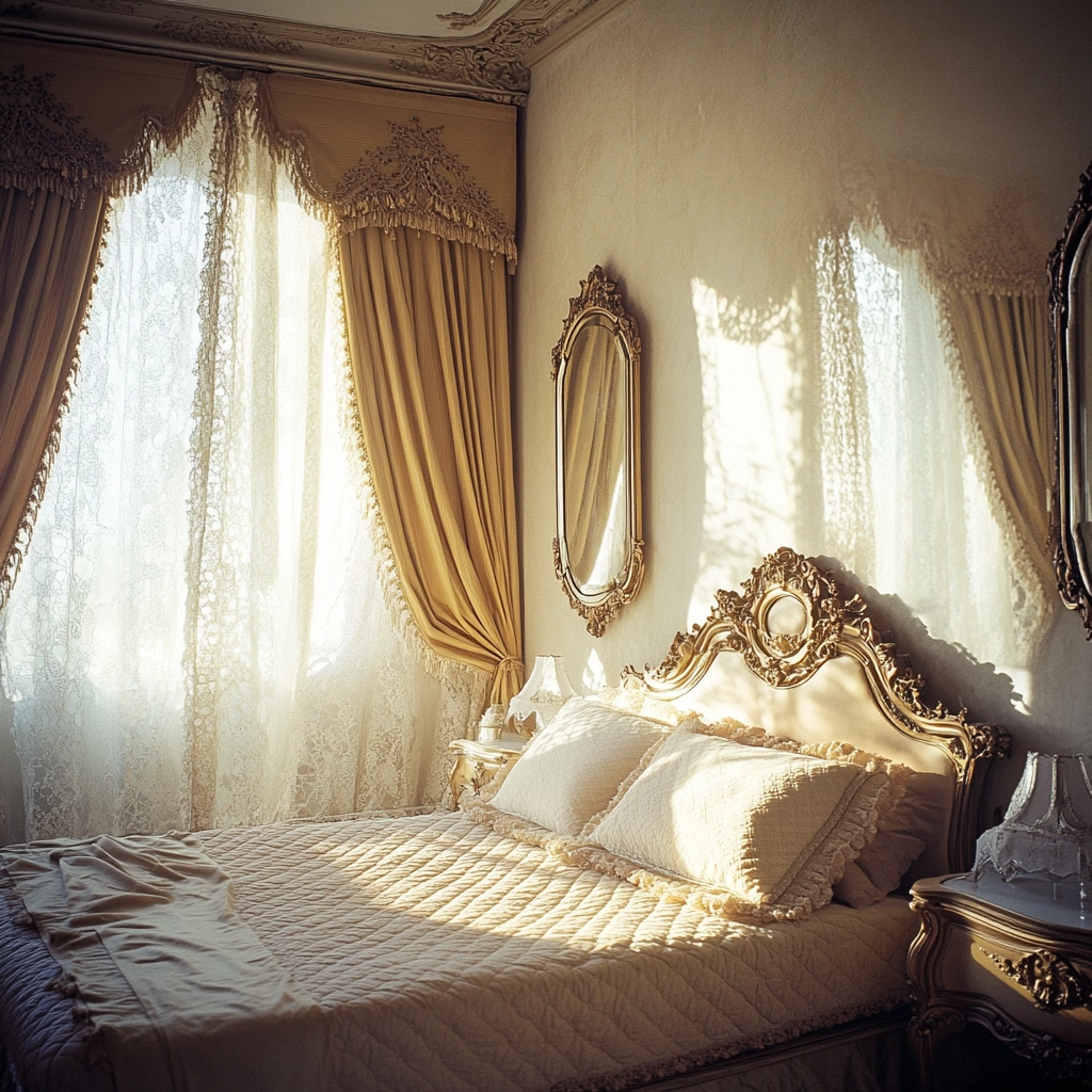 beige and mustard bedroom 33