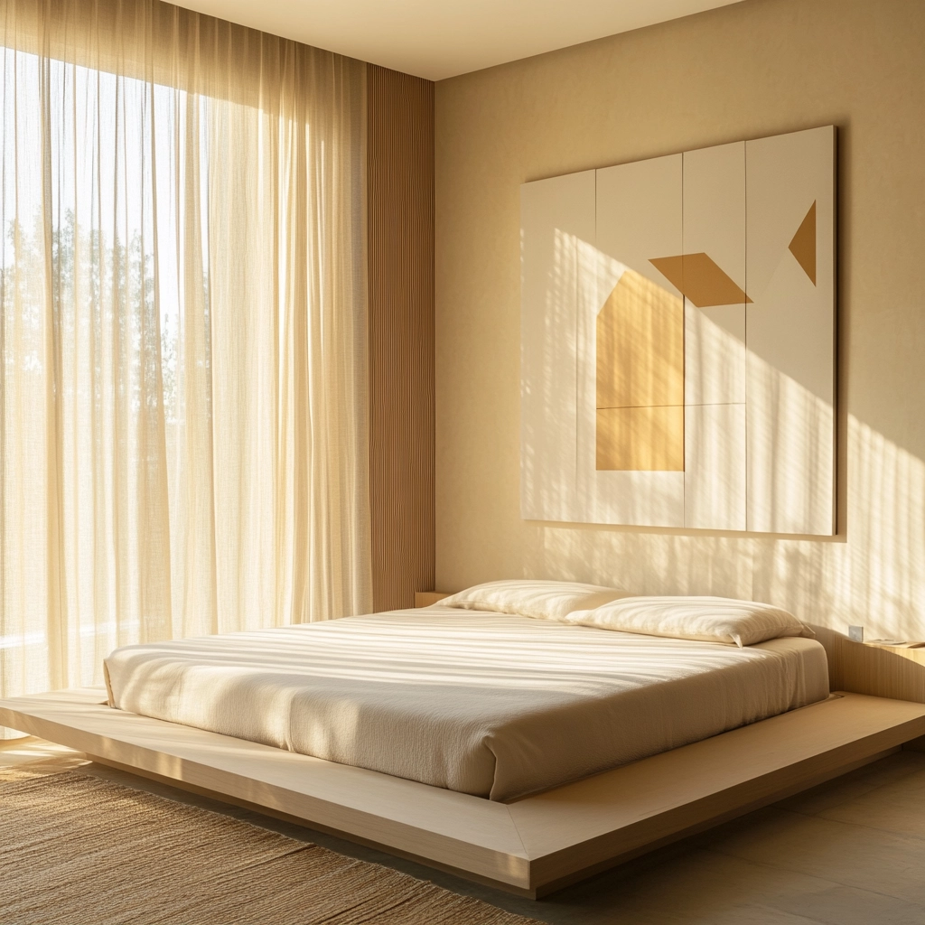 beige and mustard bedroom 5