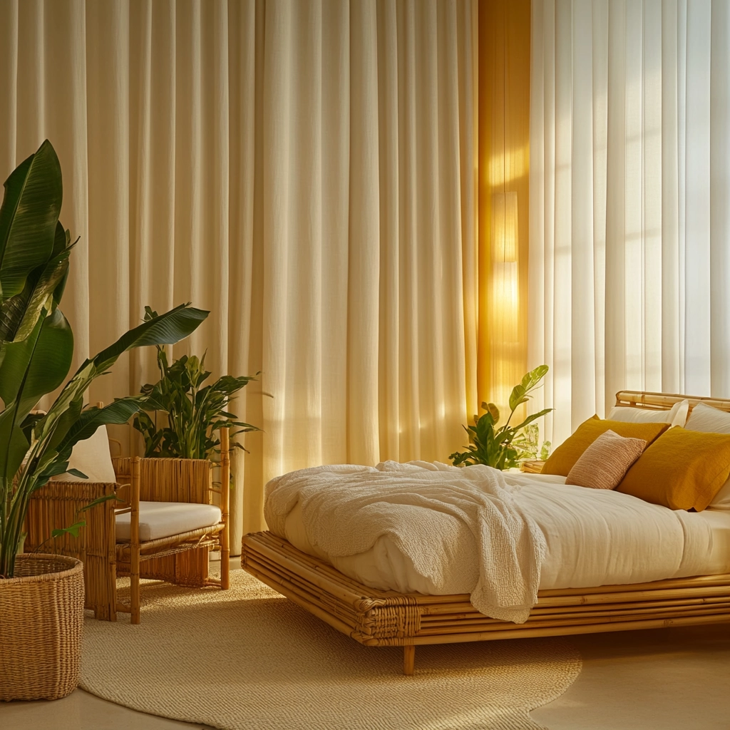 beige and mustard bedroom 50