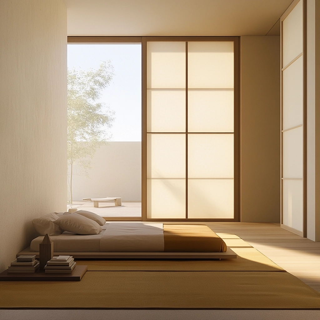 beige and mustard bedroom 59