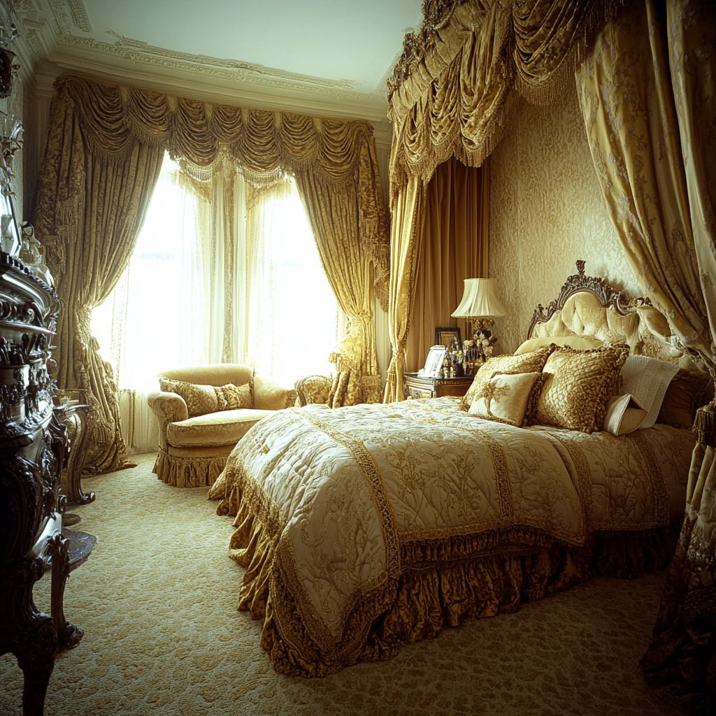 beige and mustard bedroom 71
