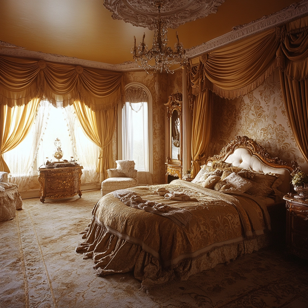 beige and mustard bedroom 72
