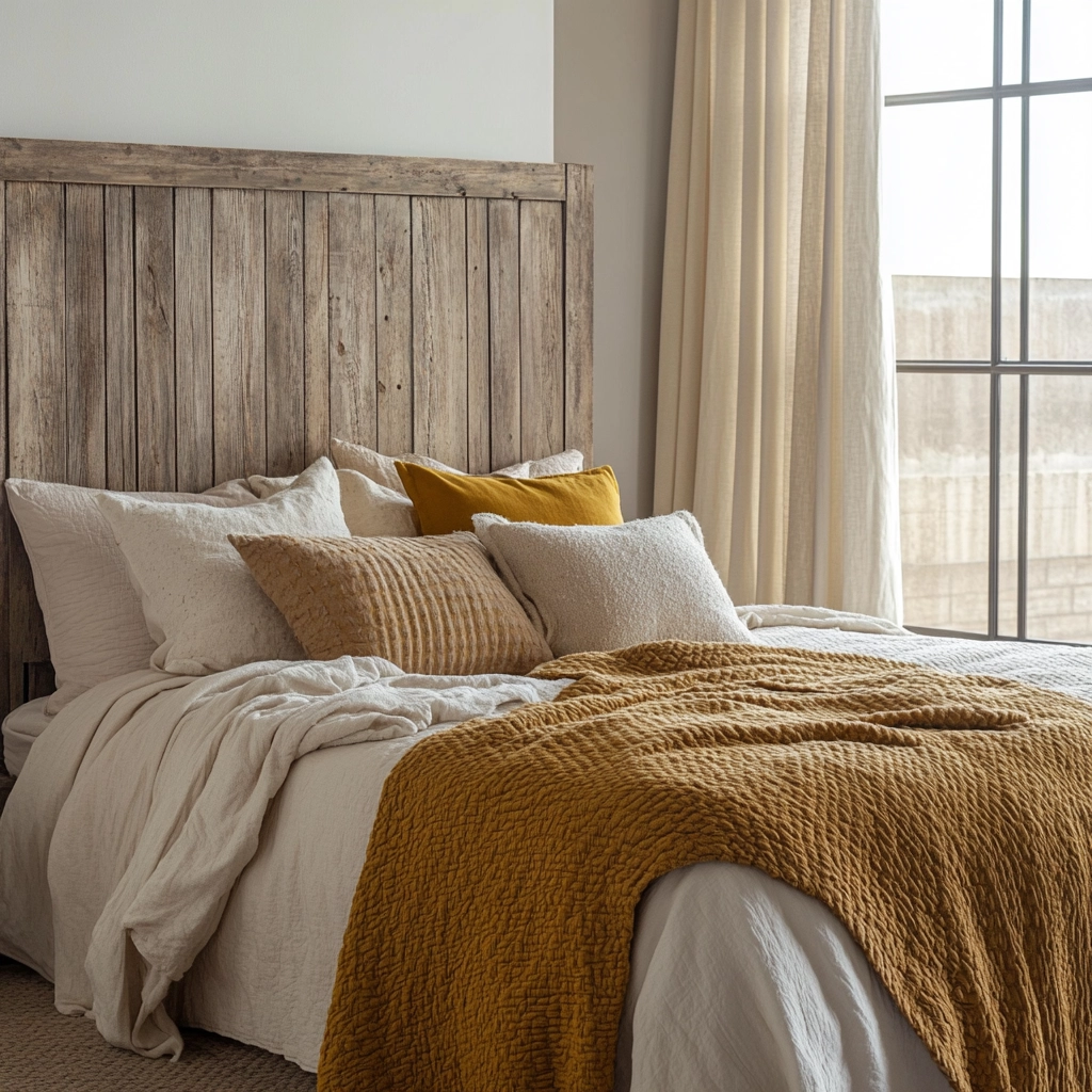 beige and mustard bedroom 77