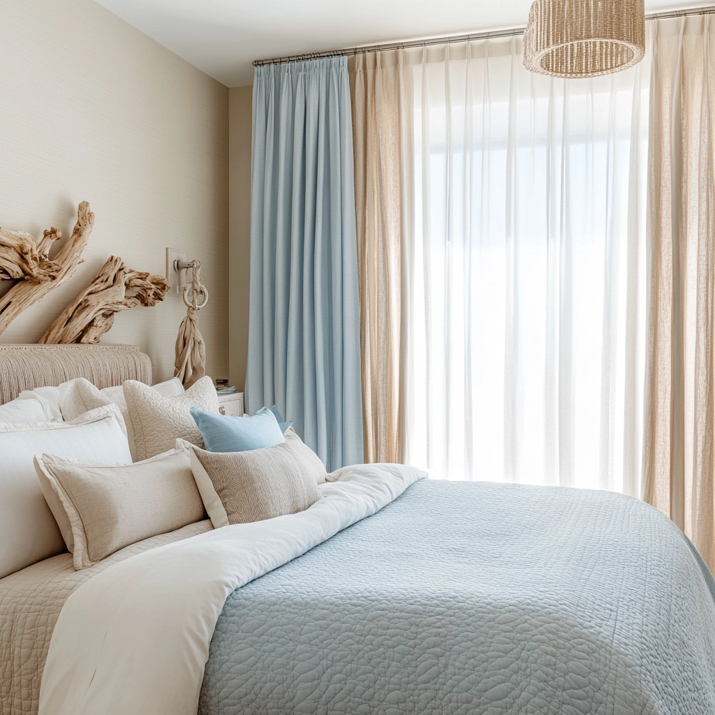 beige and pastel bedroom 27